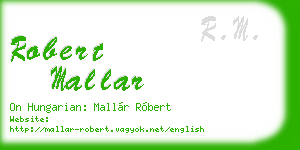 robert mallar business card