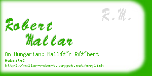 robert mallar business card